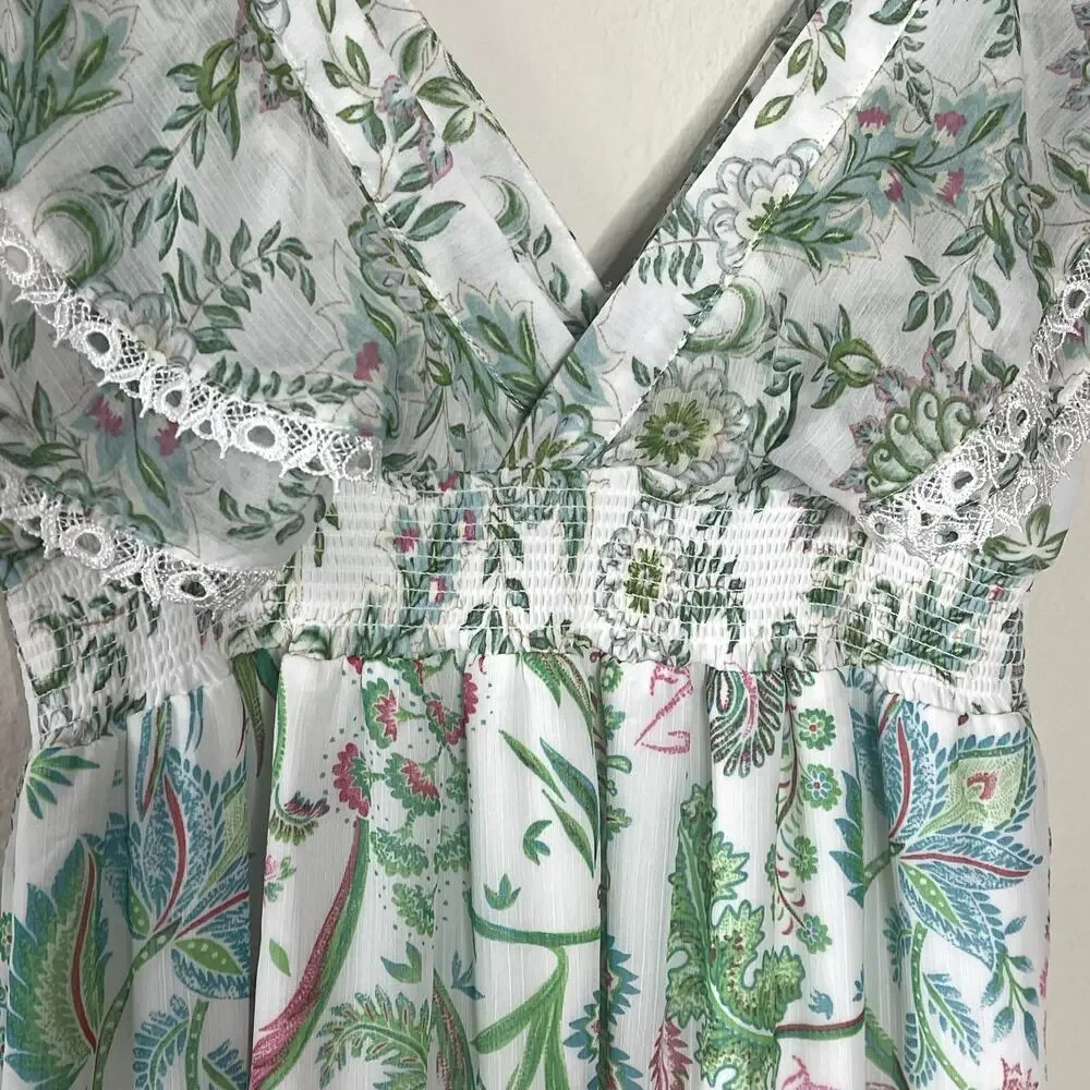 HOUSE OF HARLOW 1960 Tiered Chiffon Maxi Dress Small NWT‎